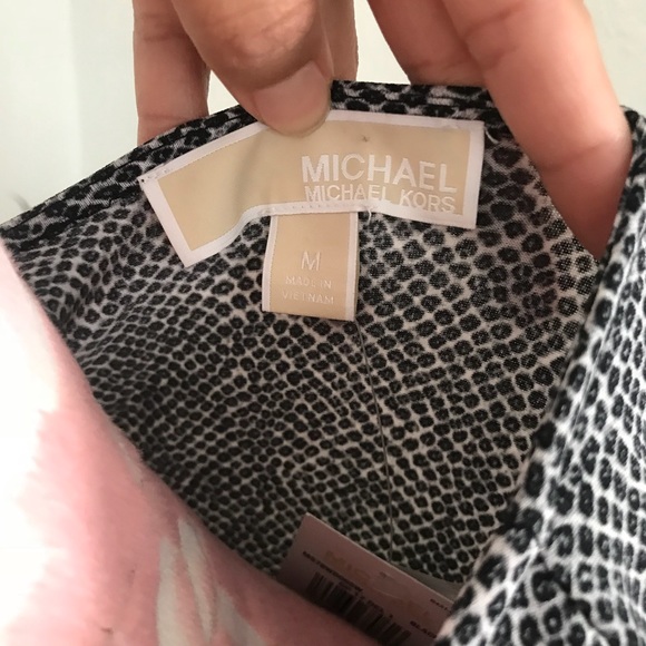 New Michael Kors Black Leopard Print Wrap Dress M - Picture 8 of 8